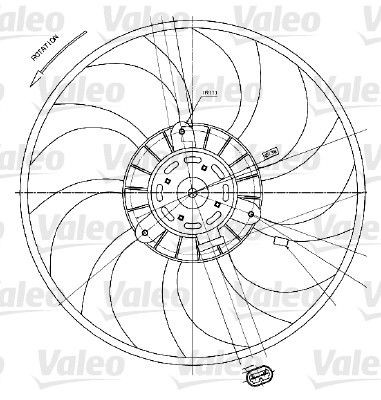 VALEO Koelventilator 698424 698424 Ventilator OPEL VIVARO VALEO