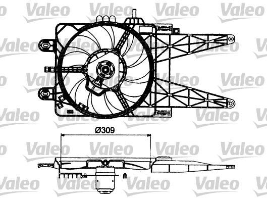 VALEO Fan, radiator 698483 698483 VALEO radiator fan for FIAT COUPE