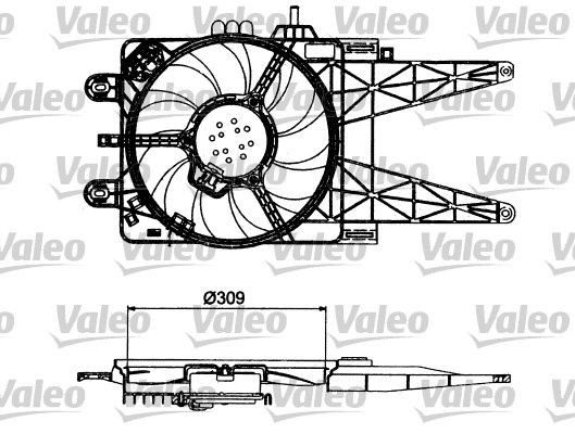 VALEO Koelventilator 698484 Mini CLUBMAN Koelvin VALEO 698484