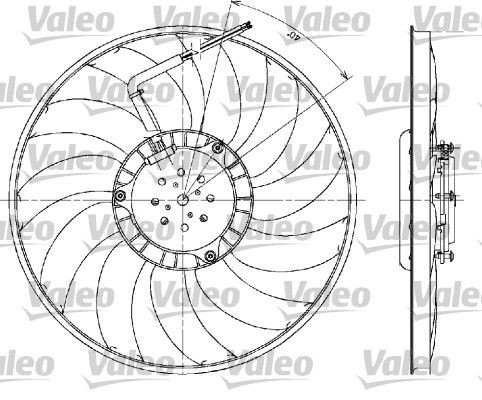 VALEO Jäähdyttimen tuuletin 698610 698610 VALEO Jäähdyttimen tuuletin NISSAN NP300 PICKUP