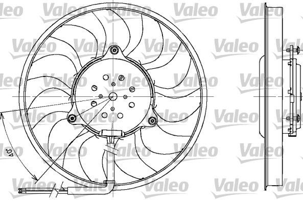 VALEO Ventilador de radiador 698611 Ventoinha radiador VALEO Dodge DAKOTA 698611