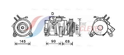 Kompresor klimatizácie AVA COOLING SYSTEMS CRAK133 AVA COOLING SYSTEMS CRAK133 Sprężarka klimatyzacji JEEP GRAND CHEROKEE 2008