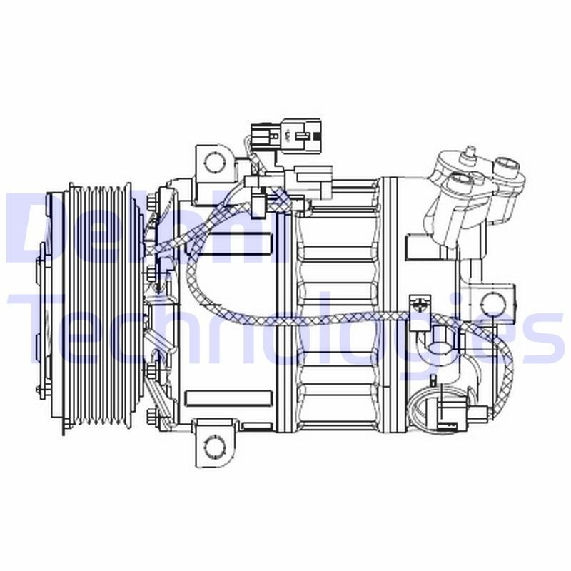 DELPHI Compressor, ar condicionado CS20477 DELPHI CS20477 Climatização NISSAN 280ZX (HGS130) 1982