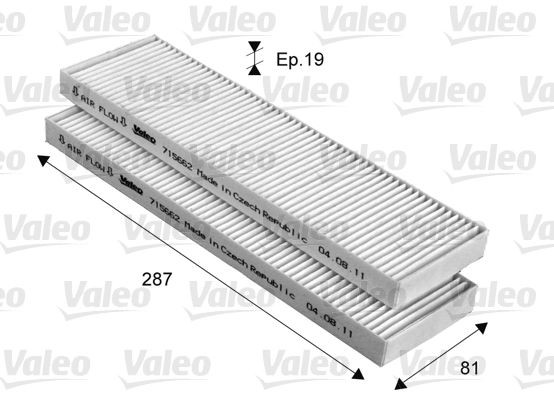 VALEO Kupéfilter 715662 VALEO 715662 pollenfilter Hyundai i20 pb pris