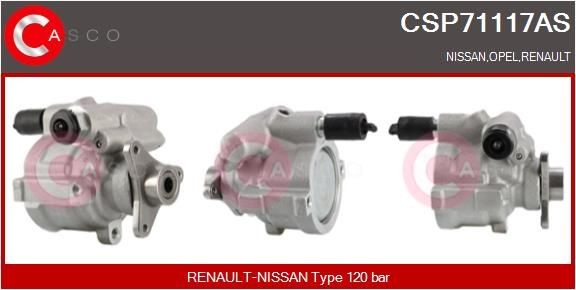 CASCO Stūres pastiprinātāja sūknis CSP71117AS Stūres pastiprinātāja sūkņi CASCO RENAULT CSP71117AS