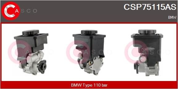 CASCO Stuurbekrachtigingspomp CSP75115AS CSP75115AS Stuurbekrachtigingspomp CASCO BMW 5-serie