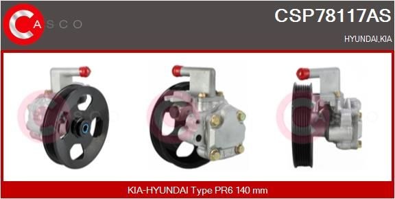 CASCO Stuurbekrachtigingspomp CSP78117AS CSP78117AS Stuurpomp KIA SEDONA CASCO