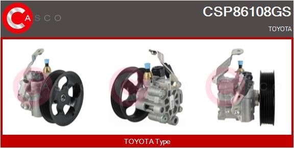 CASCO Stuurbekrachtigingspomp CSP86108GS Hydraulische pomp, besturing CASCO HILUX Pick-up CSP86108GS goedkoop