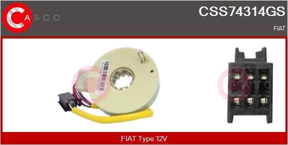 Stuurhoeksensor CASCO CSS74314GS CASCO CSS74314GS Koppelsensor FIAT PUNTO 2004