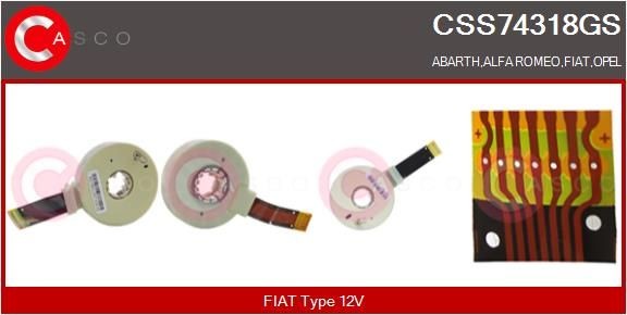 CASCO Αισθητ. γωνίας κλίσης τιμονιού CSS74318GS CASCO Αισθητήρας γωνίας κλίσης τιμονιού SKODA CSS74318GS