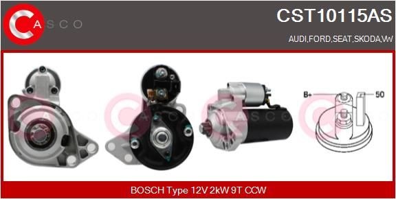 CASCO Startmotor CST10115AS CST10115AS CASCO startmotor Ford CAPRI