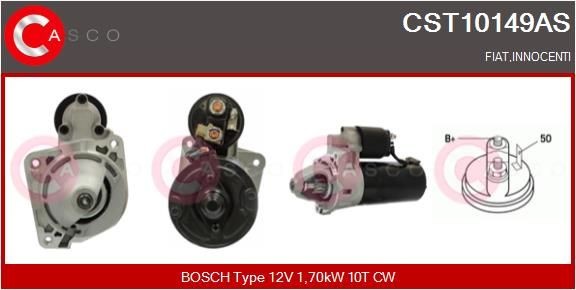 CASCO Starter CST10149AS CASCO CST10149AS Startmotor Fiat Ritmo 138A pris