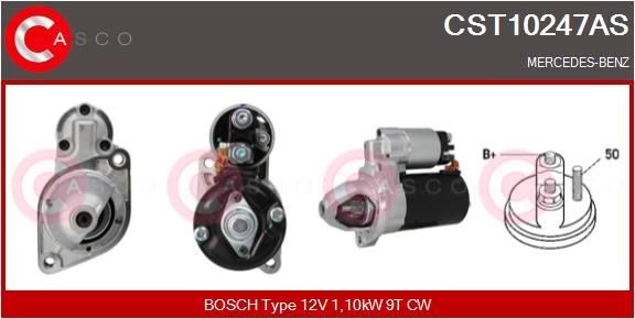CASCO Starter CST10247AS Starter motor CASCO Mercedes-Benz S-klasse CST10247AS