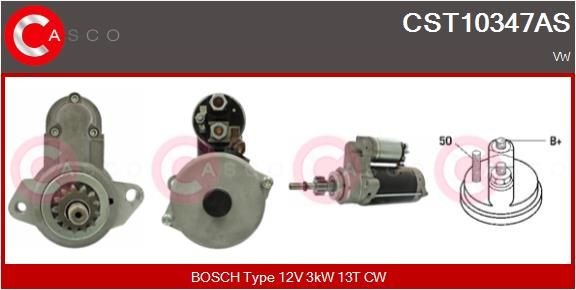 Motorino avviamento CASCO CST10347AS CASCO CST10347AS Motorino di avviamento Volkswagen PHAETON 2003
