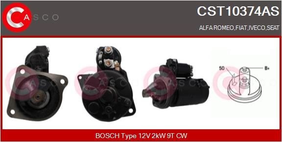 CASCO Motorino avviamento CST10374AS Motorino Seat 6K1 CST10374AS CASCO