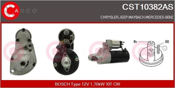 CASCO Starter CST10382AS CST10382AS Starter CASCO MERCEDES-BENZ S-klasse