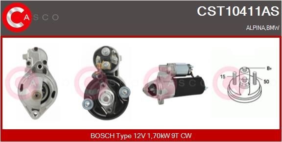 CASCO Startmotor CST10411AS CASCO CST10411AS Starter voor de motor Alpina B10 E39 prijs