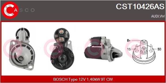 CASCO Μίζα CST10426AS CASCO CST10426AS Μίζα Audi Coupe B2 τιμες