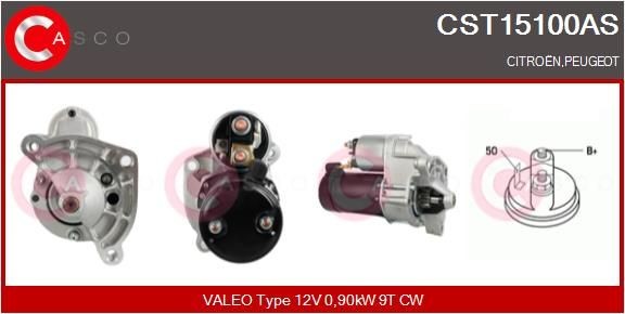 Starter CASCO CST15100AS CASCO CST15100AS: Starter motor Peugeot 405 2016