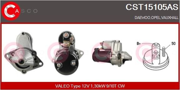 Štartér CASCO CST15105AS CASCO CST15105AS: Štartér Daewoo KALOS 2006
