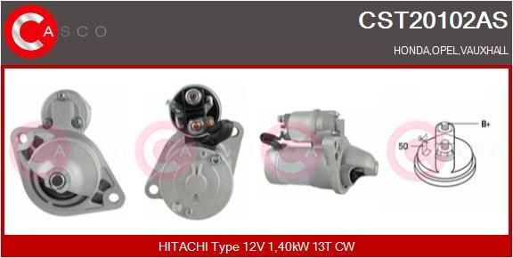Motorino avviamento CASCO CST20102AS CASCO CST20102AS Motorino di avviamento Opel MERIVA 2010