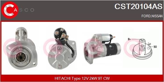 CASCO Motor de arranque CST20104AS Electricidad Nissan Pathfinder R50: Motor de arranque CASCO CST20104AS