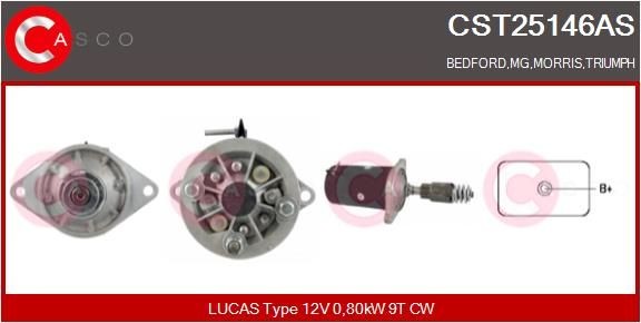 CASCO Starter CST25146AS CASCO CST25146AS Startmotor TRIUMPH TR 5 (250) billige