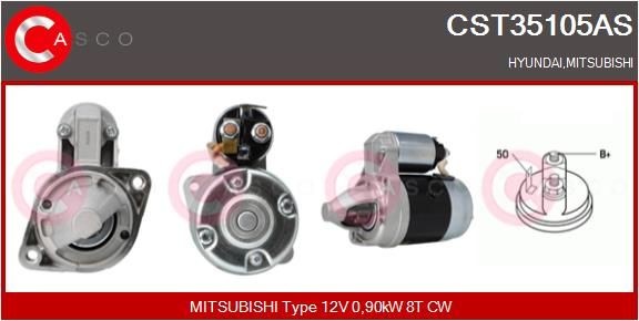 Anlasser CASCO CST35105AS MITSUBISHI SPACE WAGON 2011 Starter CASCO CST35105AS