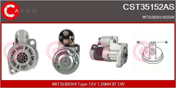 CASCO Starteris CST35152AS Starteris NISSAN CASCO CST35152AS