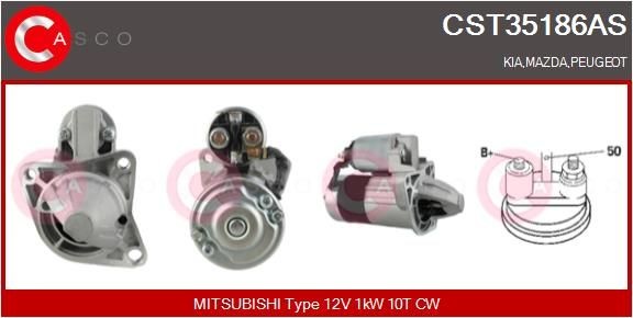 CASCO Starteris CST35186AS CASCO CST35186AS Starteris MAZDA 626 V Sedan (GF) lēti
