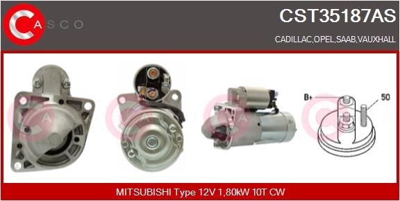 CASCO Štartér CST35187AS Štartér CASCO SAAB CST35187AS
