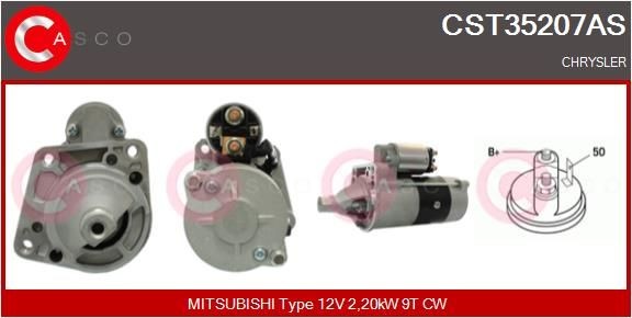 Démarreur CASCO CST35207AS CASCO CST35207AS Starter Chrysler GRAND VOYAGER 2013