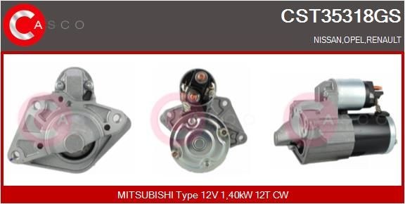 CASCO Starteris CST35318GS Starteris NISSAN CASCO CST35318GS