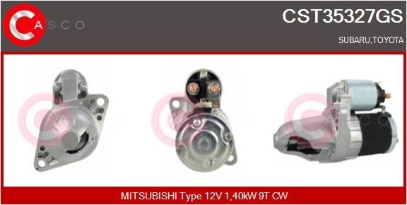 CASCO Startmotor CST35327GS Autostarter SUBARU CASCO CST35327GS