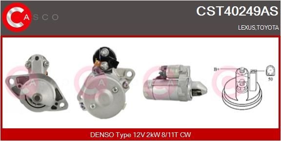 CASCO Motorino avviamento CST40249AS CASCO CST40249AS Motorino Corolla XII Hatchback (E210) prezzo