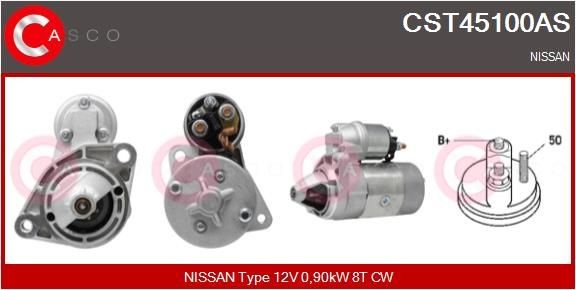 CASCO Motor de arranque CST45100AS CST45100AS Motor de arranque CASCO NISSAN 100 NX