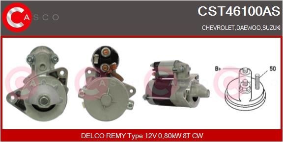 CASCO Käynnistysmoottori CST46100AS Daewoo Matiz M150 starttimoottori CASCO CST46100AS