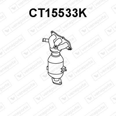 VENEPORTE Katalysatorbocht CT15533K Spruitstuk katalysator VENEPORTE PEUGEOT CT15533K