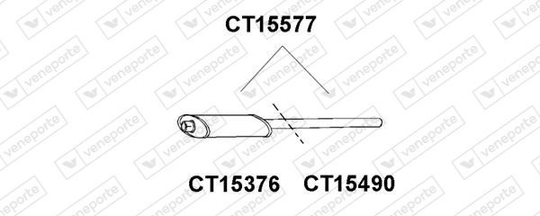 VENEPORTE Främre ljuddämpare CT15577 CT15577 VENEPORTE Främre ljuddämpare Citroën