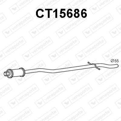 VENEPORTE Silenziatore anteriore CT15686 CT15686 costo Marmitta anteriore CITROËN C4 VENEPORTE