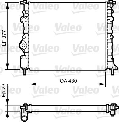Radiaator, mootorijahutus VALEO 731378 VALEO 731378: Mootori radiaator Dacia SANDERO 2024