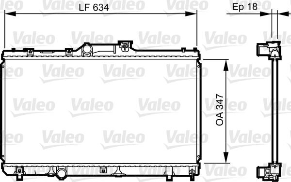 Kylare VALEO 731441 VALEO 731441 Motorkylare TOYOTA COROLLA 1999