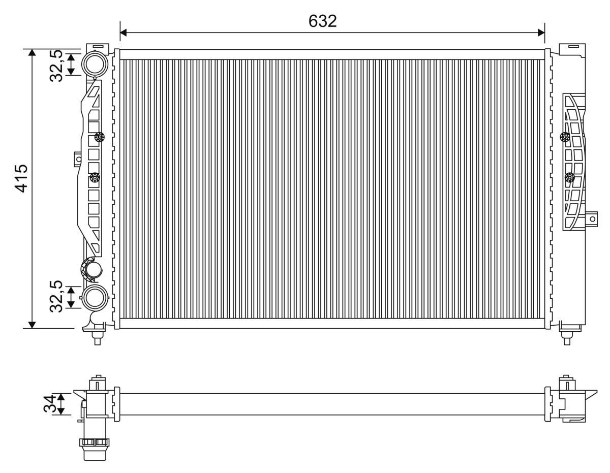 VALEO Radiator, motorkjøling 731537 VALEO 731537 Radiator Toyota SUPRA billige