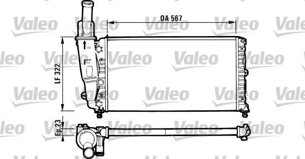 VALEO Kühler, Motorkühlung 731562 Wasserkühler VALEO Lancia THESIS 731562