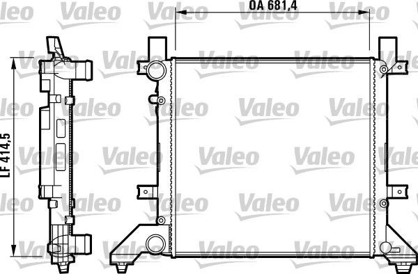 Radiaator, mootorijahutus VALEO 731605 VALEO 731605 Volkswagen LT 2004 Mootori radiaator
