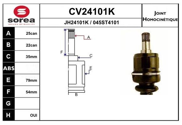 EAI Drivledd CV24101K Drivakselledd EAI FR-V CV24101K billige