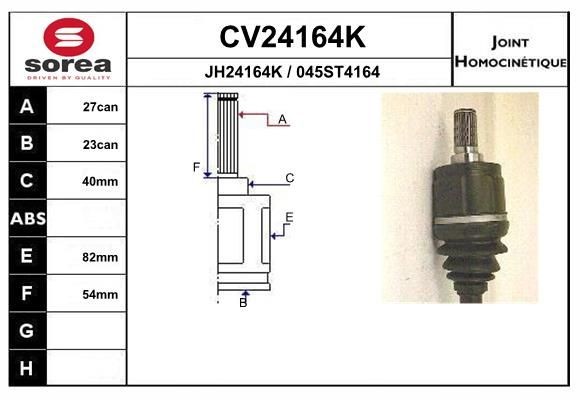 EAI Drivledd CV24164K Drivledd EAI FR-V CV24164K billige