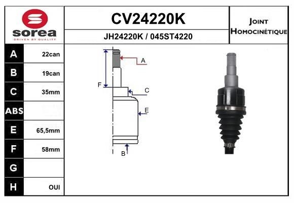EAI Liigendlaager, veovõll CV24220K Pooltelje ots EAI Suzuki GRAND VITARA CV24220K
