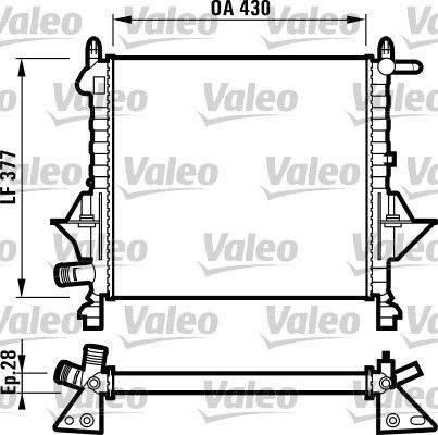 Radiators, Motora dzesēšanas sistēma VALEO 732051 VALEO 732051 Dzesēšanas radiatori RENAULT TWINGO 2005