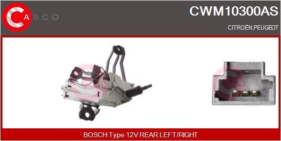 CASCO Vindusviskermotor CWM10300AS CWM10300AS Vindusviskermotor CASCO PEUGEOT 4007